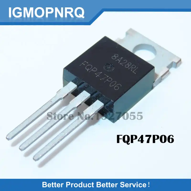 10pcs FQP47P06 60V P-Channel MOSFET TO-220