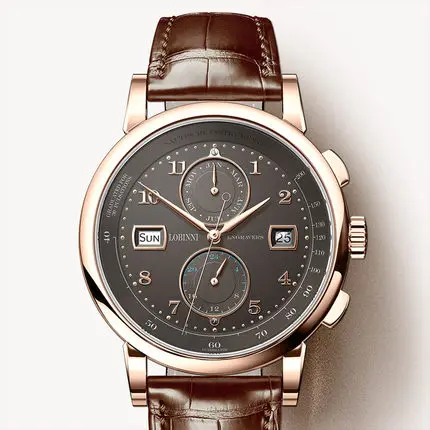 LOBINNI Men Vogue Dress 50M Waterproof Business Automatic Mechanical Wrist Watch With Month Week Date 24 Hour Format - Rosegold
LOBINNI Men Vogue Dress 50M Waterproof Business Automatic Mechanical Wrist Watch With Month Week Date 24 Hour Format - Rosegold