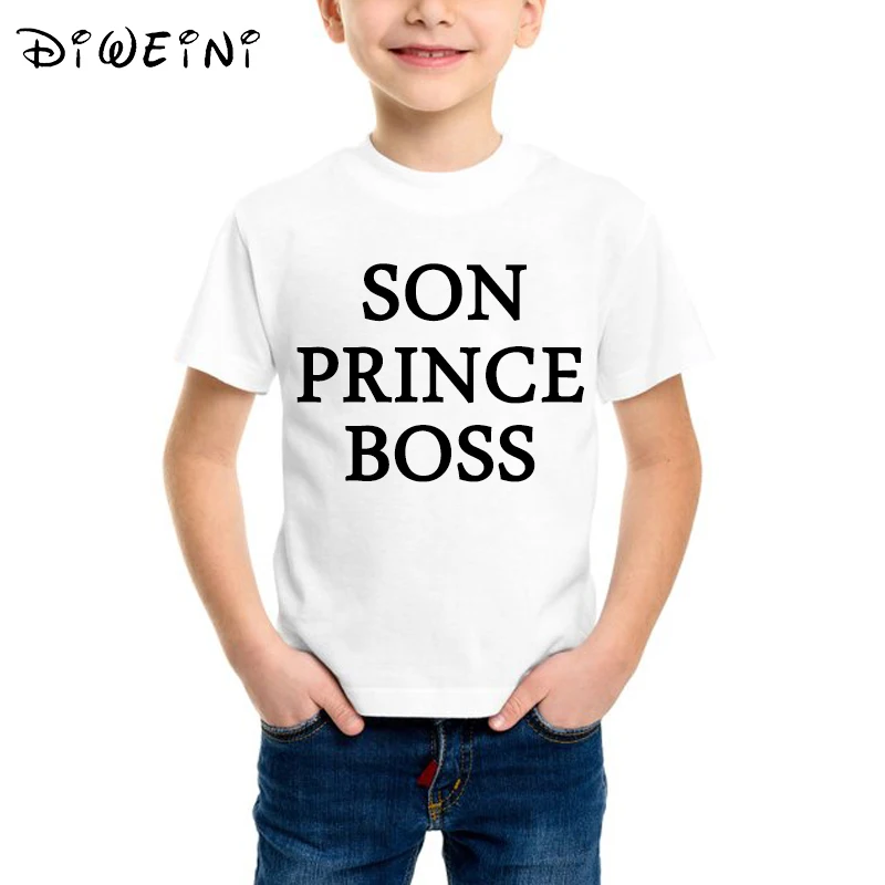 Son Prince Boss Letter Printed Tshirt for Baby Boy 2019 Summer Brand Child Clothes Fashion White T-shirts Kid Short Sleeve Tops
Son Prince Boss Letter Printed Tshirt for Baby Boy 2019 Summer Brand Child Clothes Fashion White T-shirts Kid Short Sleeve Tops