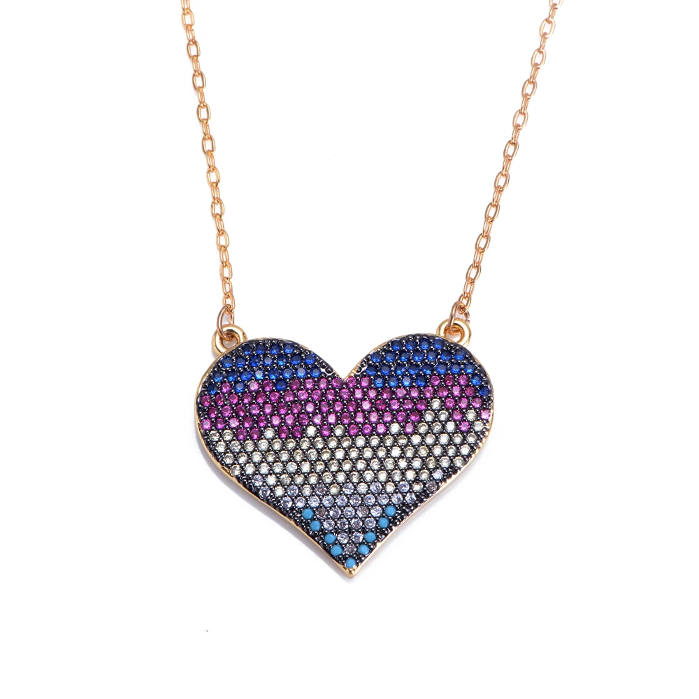 fashion colorful heart women's necklace pendant decoration jewelry for women love snake chain initial heart necklace zirconia
fashion colorful heart women's necklace pendant decoration jewelry for women love snake chain initial heart necklace zirconia