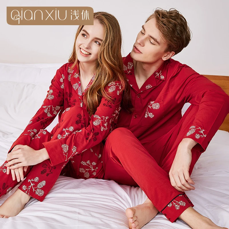 2019 Spring Wedding Pyjamas Women Floral pajama sets Female Turn down collar Cardigan shirt + pants Girls Cotton sleepwear suit
2019 Spring Wedding Pyjamas Women Floral pajama sets Female Turn down collar Cardigan shirt + pants Girls Cotton sleepwear suit
