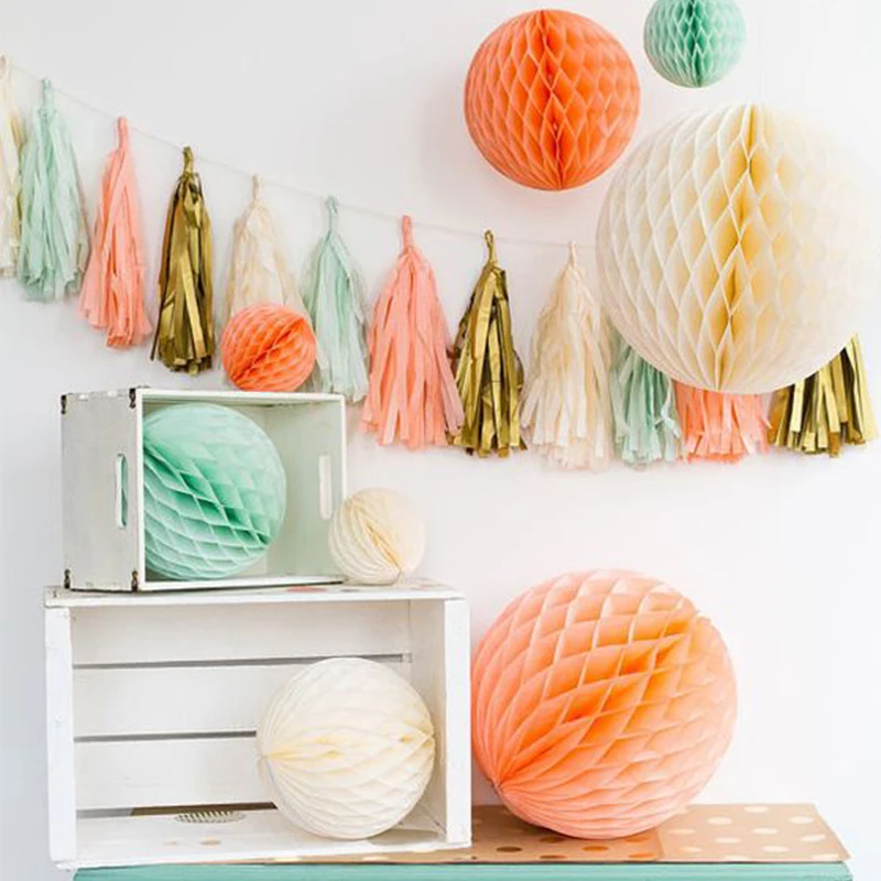Mixed Size 15/20/25/30cm Decorative Colorful Flower Paper Lantern Honeycomb Ball Wedding Kid Birthday Decoration babyshower
Mixed Size 15/20/25/30cm Decorative Colorful Flower Paper Lantern Honeycomb Ball Wedding Kid Birthday Decoration babyshower