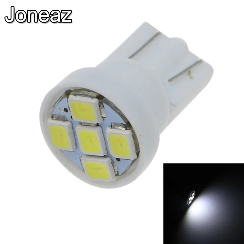 Joneaz 20X t10 12v светодиодные лампы для Автомобильные фары 2835 5 светодиодов белый 158 147