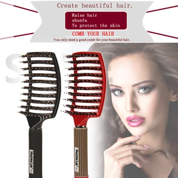 Good Healthy Bristle Hair Hairbrush Plastic Styling Anti-static Comb Bent Hairdressing Comb Styling Tool
Good Healthy Bristle Hair Hairbrush Plastic Styling Anti-static Comb Bent Hairdressing Comb Styling Tool