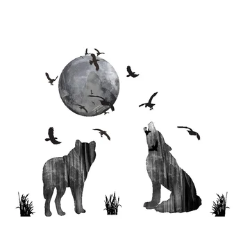 Creative Moonlight Wolf Animals Wall Sticker Home Decor bedroom living room Background Mural art Decals stickers on wall
Creative Moonlight Wolf Animals Wall Sticker Home Decor bedroom living room Background Mural art Decals stickers on wall