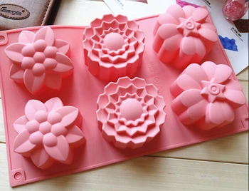 20pcs/lot New 6 Holes 3 design Flowers Silicone Cake Mould Soap mould jelly mould chocolate mold Cake Decorating Tools
20pcs/lot New 6 Holes 3 design Flowers Silicone Cake Mould Soap mould jelly mould chocolate mold Cake Decorating Tools