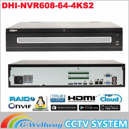 Original egnlish version Dahua 4K 64ch DH-NVR608-64-4KS2 64 CHANNELS +eSATA Onvif H.265 network video recorder NVR608-64-4KS2
Original egnlish version Dahua 4K 64ch DH-NVR608-64-4KS2 64 CHANNELS +eSATA Onvif H.265 network video recorder NVR608-64-4KS2