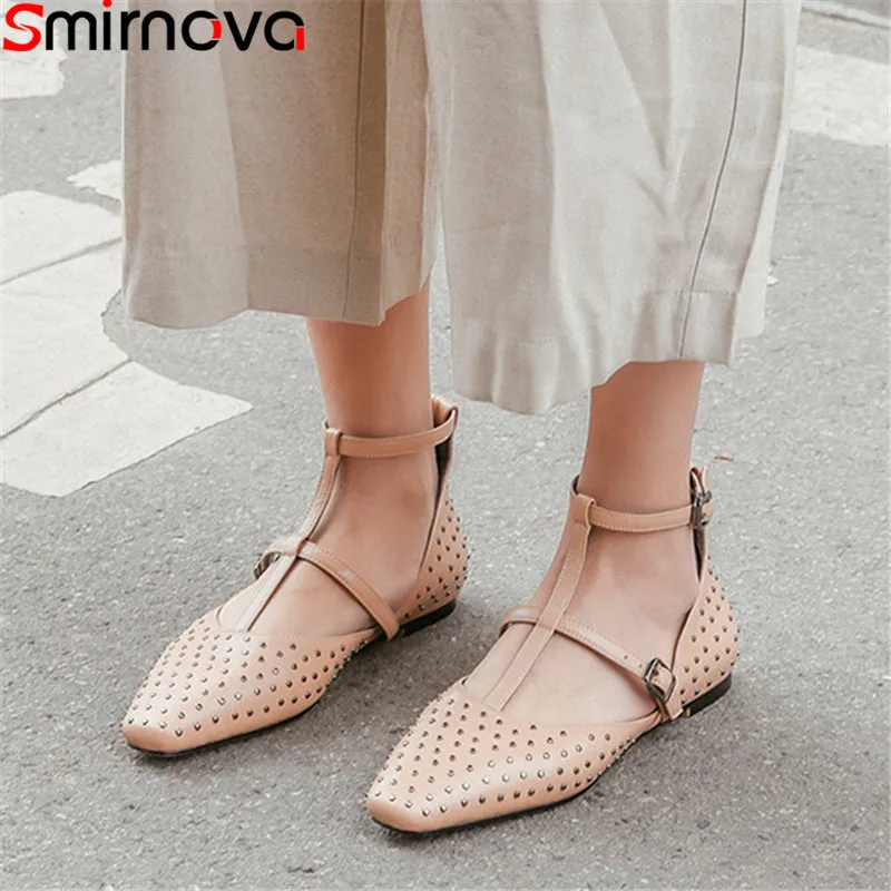 Smirnova size 34-40 square toe buckle flats shoes women rivet genuine leather shoes women casual lady shoes leisure flats shoes
Smirnova size 34-40 square toe buckle flats shoes women rivet genuine leather shoes women casual lady shoes leisure flats shoes