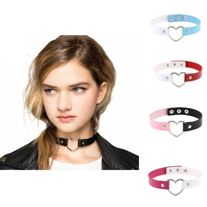 QIMING Gothic Leather Choker Necklace For Women Girls Fashion Harajuku Kawaii Jewelry Love Heart Pendant Punk Rock Sexy Necklace
QIMING Gothic Leather Choker Necklace For Women Girls Fashion Harajuku Kawaii Jewelry Love Heart Pendant Punk Rock Sexy Necklace