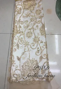 Hand print glued glitter tulle net lace Gold flower LN82786 african french mesh lace fabric for party evening dress
Hand print glued glitter tulle net lace Gold flower LN82786 african french mesh lace fabric for party evening dress