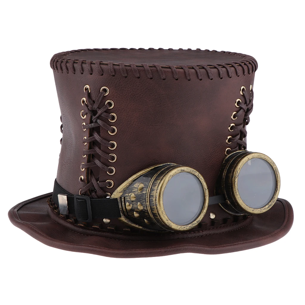 Adults Steampunk Gear Punk Flat Top Hat with Goggle Retro Victorian Fancy Dress Accessories
Adults Steampunk Gear Punk Flat Top Hat with Goggle Retro Victorian Fancy Dress Accessories