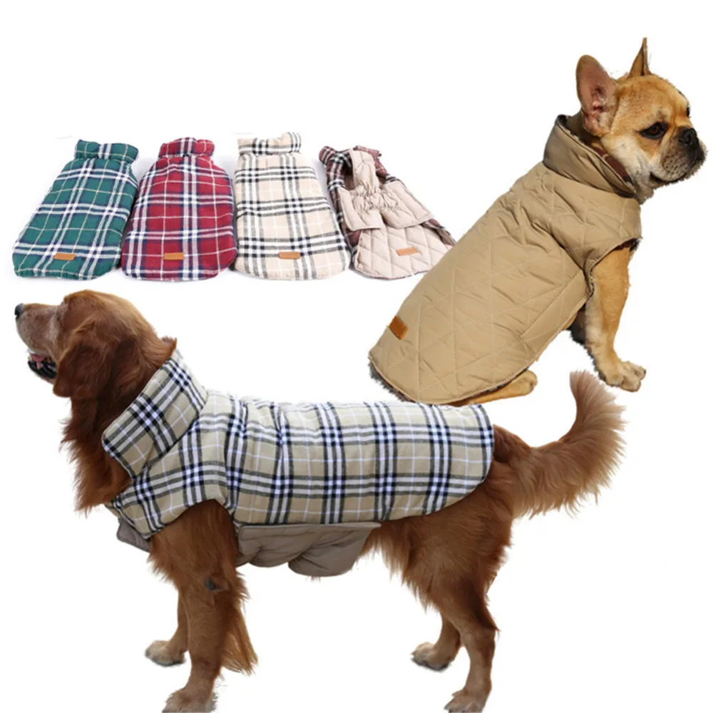 Waterproof Reversible Dog Jacket Designer Warm Plaid Winter Dog Coats Pet Clothes Elastic Small to Large Dog Clothes Winter
Waterproof Reversible Dog Jacket Designer Warm Plaid Winter Dog Coats Pet Clothes Elastic Small to Large Dog Clothes Winter