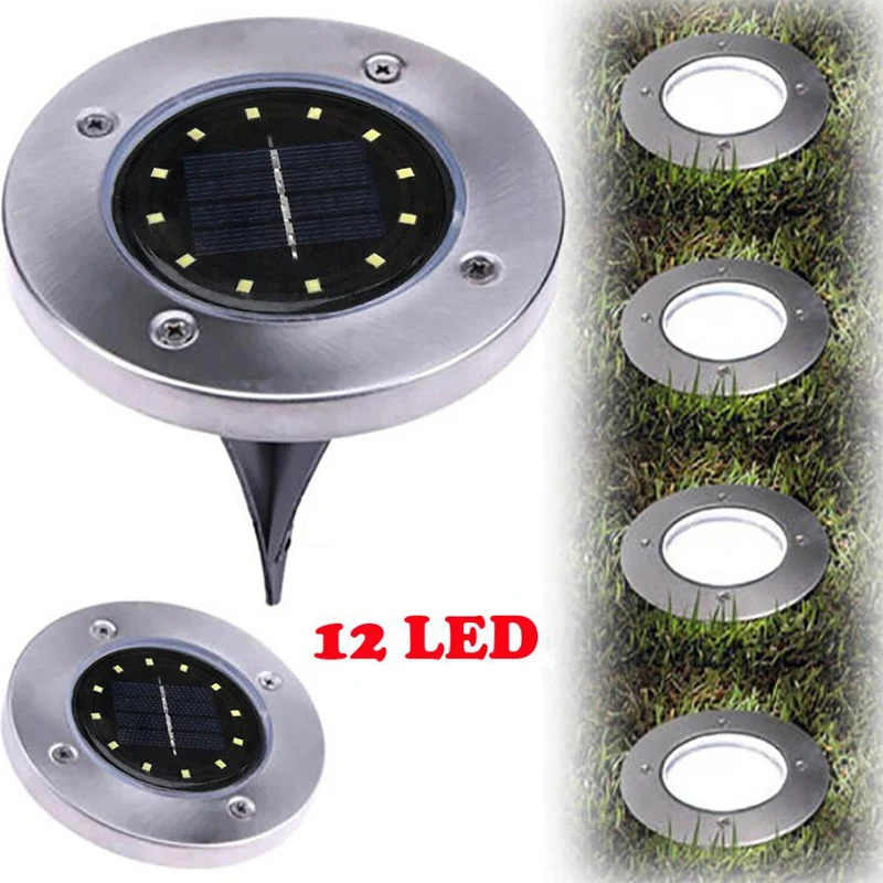 4pcs 12 LED Solar Light Solar Buried Ground Light Waterproof Outdoor Garden Pathway Decking Night Lamp Under Ground Lamp Yard
4pcs 12 LED Solar Light Solar Buried Ground Light Waterproof Outdoor Garden Pathway Decking Night Lamp Under Ground Lamp Yard