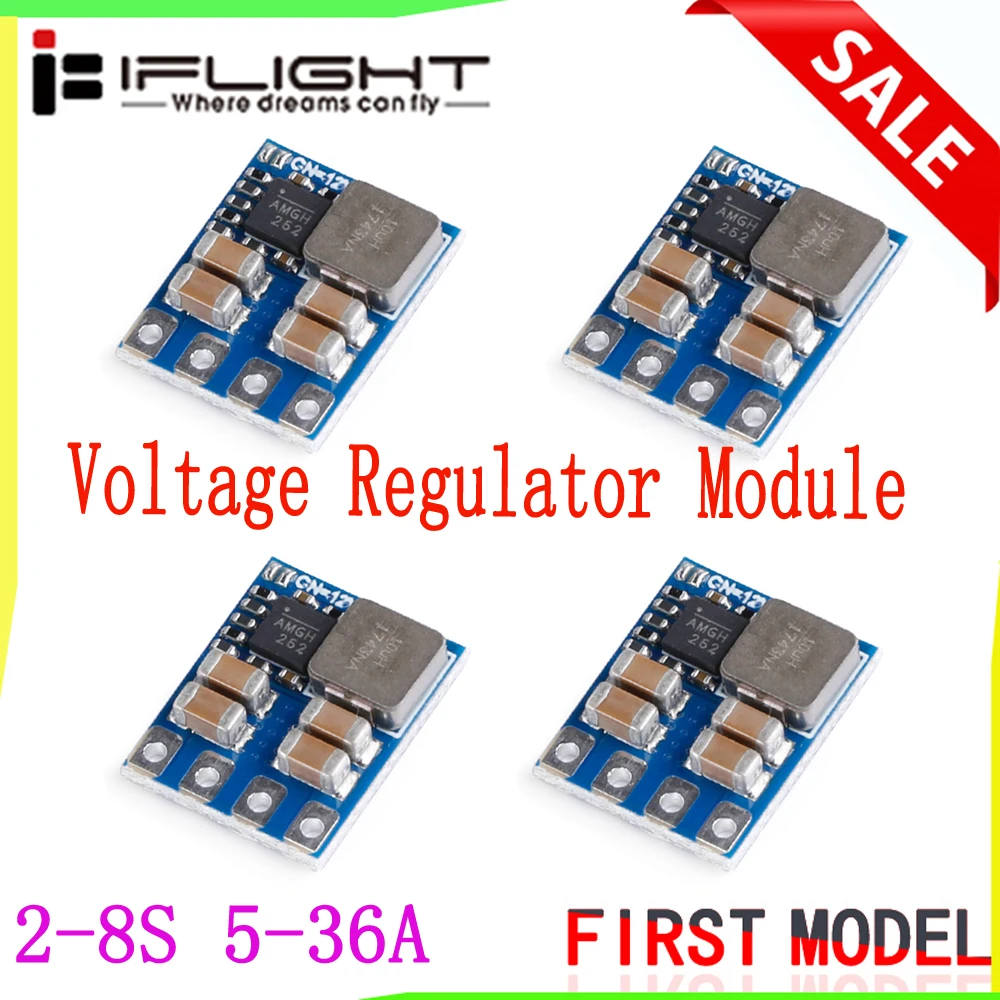 4 Pcs iFlight 2-8S Voltage Regulator Module 5V 3A 12V 2A Mirco BEC Output Power Supply Module Board for FPV RC Model DIY Parts
4 Pcs iFlight 2-8S Voltage Regulator Module 5V 3A 12V 2A Mirco BEC Output Power Supply Module Board for FPV RC Model DIY Parts