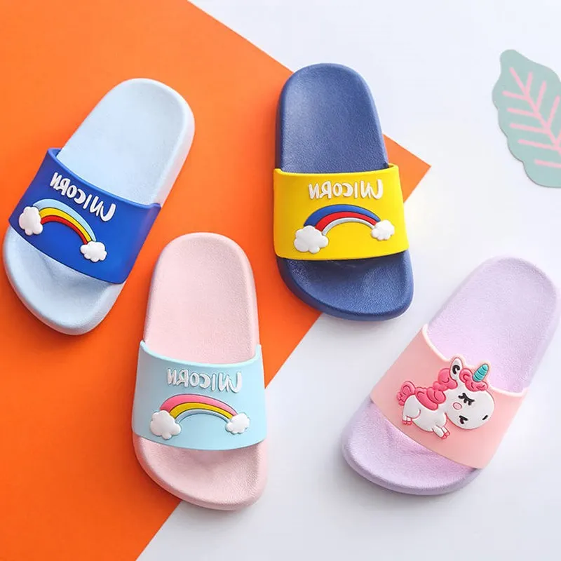 Unicorn Slippers for Boy Girl Rainbow Shoes New Fashion Summer Toddler Animal Kids Indoor Baby Slippers Cartoon Kids Slippers
Unicorn Slippers for Boy Girl Rainbow Shoes New Fashion Summer Toddler Animal Kids Indoor Baby Slippers Cartoon Kids Slippers