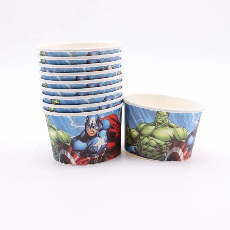 10pcs/lot The Avenger Theme Ice Cream Cups Baby Shower Party Supplies Avenger Ice Cream Bowl Kid's Birthday Party Decoration
10pcs/lot The Avenger Theme Ice Cream Cups Baby Shower Party Supplies Avenger Ice Cream Bowl Kid's Birthday Party Decoration