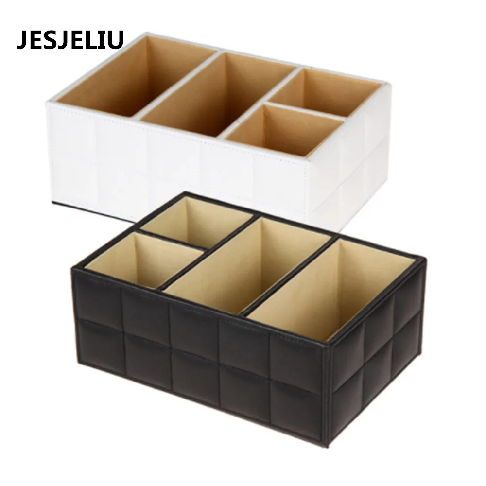 2019 New High Quality Leather Desk Accessories Organizer Storage