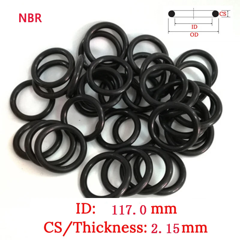 CS 2.15mm ID117.0mm 10pcs Plastic O-Ring set NBR Gasket Fluoro Rubber oil and water seal gasket Silicone Ring replace Seal Film
CS 2.15mm ID117.0mm 10pcs Plastic O-Ring set NBR Gasket Fluoro Rubber oil and water seal gasket Silicone Ring replace Seal Film