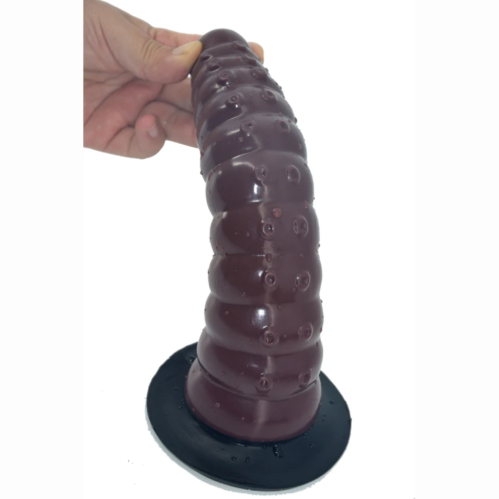 Super Huge Dildo The Caterpillar Silicone Anal Plug Sex Toys For Women Masturbation Round Head Plug Vagina With Suction Cup