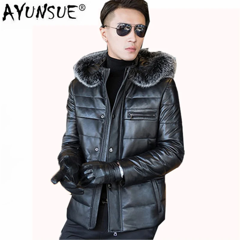 AYUNSUE Genuine Leather Jacket For Men Duck Down Parkas Winter Warm Fox Fur Coat Mens Real Leather Jacket Outwear A8313 L2359
AYUNSUE Genuine Leather Jacket For Men Duck Down Parkas Winter Warm Fox Fur Coat Mens Real Leather Jacket Outwear A8313 L2359
