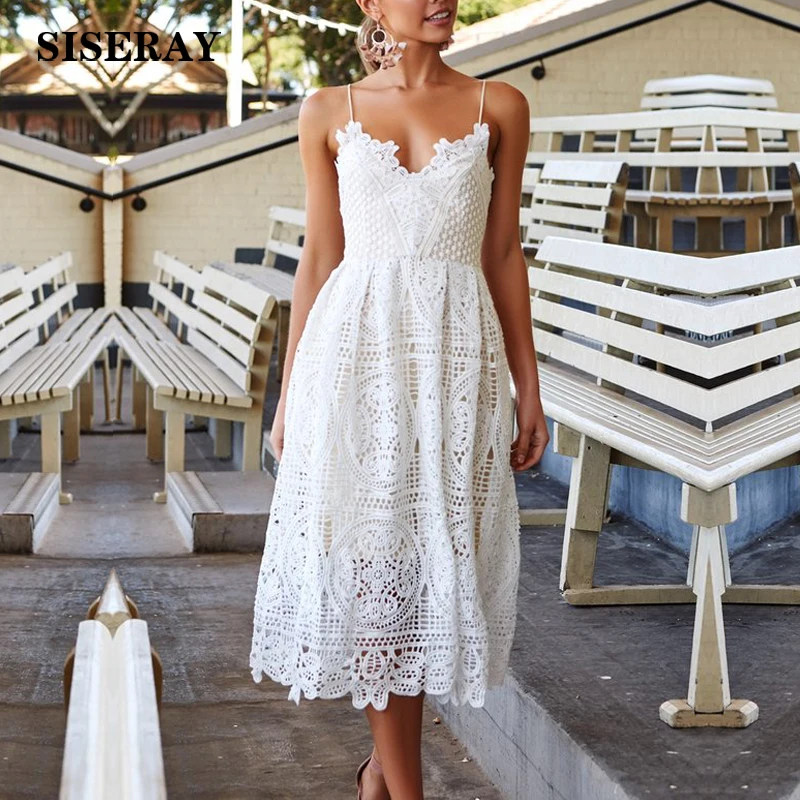 Hot Sale Romantic Hollow Crochet Lace Midi Dress Women Elegant V Neck Strap White Party Dress Sexy Sundress Holiday Dress Female
Hot Sale Romantic Hollow Crochet Lace Midi Dress Women Elegant V Neck Strap White Party Dress Sexy Sundress Holiday Dress Female