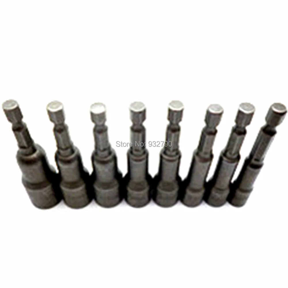 8pcs 6mm-13mm Screwdriver Socket Magnetic Nut Driver Adapter Drill Bit