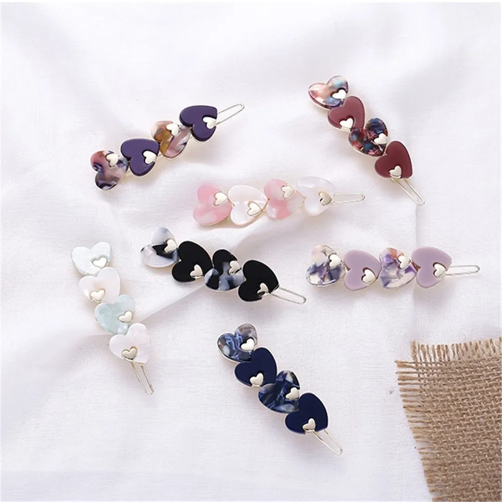 1 PC Sweet Girls Fashion Acetic Acid Hair Clips Love Heart Hairpin Barrette hairclip Women Accessories Styling Tools
1 PC Sweet Girls Fashion Acetic Acid Hair Clips Love Heart Hairpin Barrette hairclip Women Accessories Styling Tools