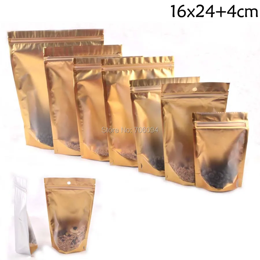 16x24+4cm(6.3''x9.5'') 200PCS Standup aluminium ziplock bag - Matte clear silver reclosable plastic pouch zipper seal
16x24+4cm(6.3''x9.5'') 200PCS Standup aluminium ziplock bag - Matte clear silver reclosable plastic pouch zipper seal