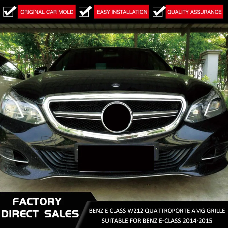 Front Tuning Grill for Mercedes W212 E class AMG Quattroporte parts radiator grilles Plastic business vehcile 2014-2015year
Front Tuning Grill for Mercedes W212 E class AMG Quattroporte parts radiator grilles Plastic business vehcile 2014-2015year