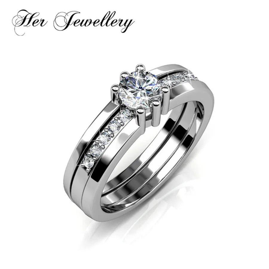 Her Jewellery Set rings design new 2 ring Made with crystals from Swarovski HR0176
Her Jewellery Set rings design new 2 ring Made with crystals from Swarovski HR0176
