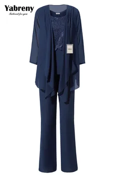 Yabreny Dark Navy Chiffon Mother of bride Pantsuit Special occasion wear MT0017011-3
Yabreny Dark Navy Chiffon Mother of bride Pantsuit Special occasion wear MT0017011-3