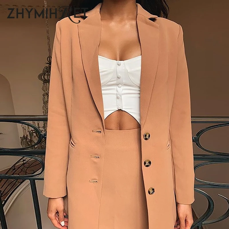 ZHYMIHRET Single Breasted Blazer Mujer 2019 Women Turn Down Collar Pockets Jacket Feminino Casual Long Sleeve OL Outerwear
ZHYMIHRET Single Breasted Blazer Mujer 2019 Women Turn Down Collar Pockets Jacket Feminino Casual Long Sleeve OL Outerwear