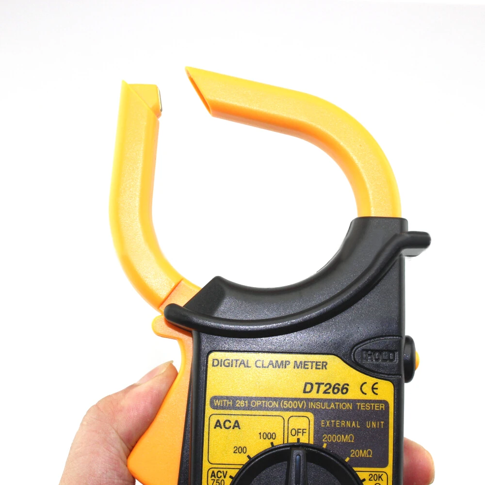 Mayitr DT266 LCD Digital Clamp Meter AC/DC Current Voltage Tester Clamp Multimeter with Test Cable For Measuring Tools