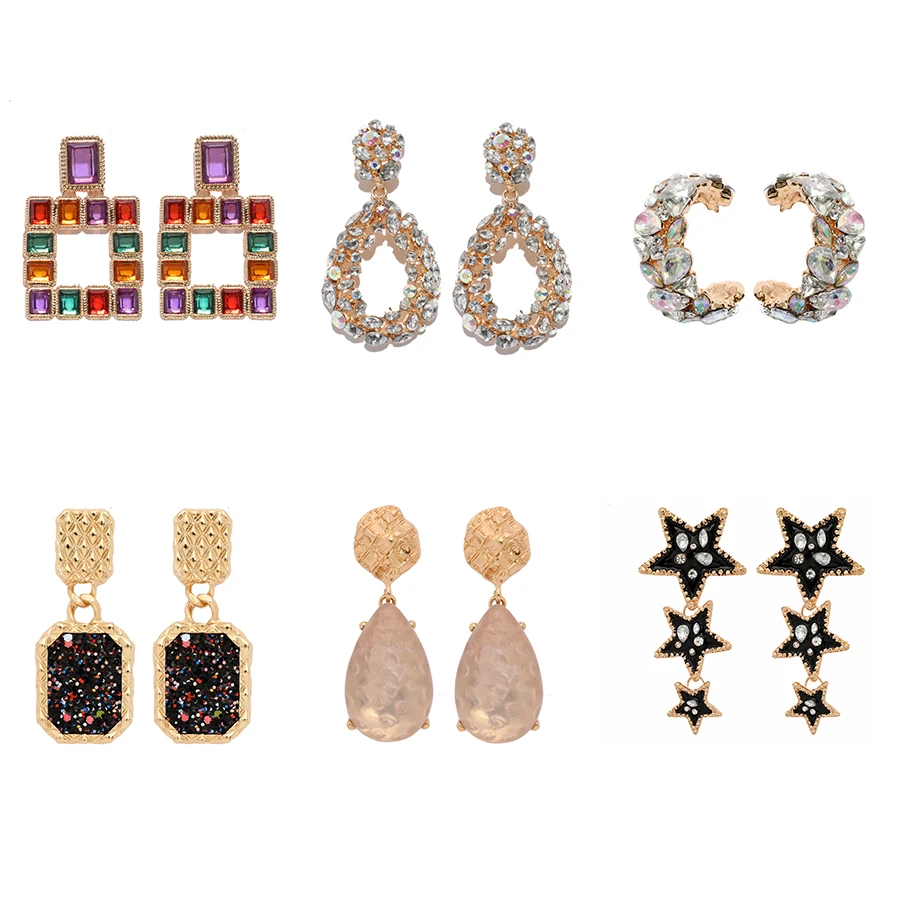 OUMEILY New Fashion ZA Resin Drop Dangle Earrings for Women Boho Elegante Crystal Earings Shiny Metal Oorbellen Brincos
OUMEILY New Fashion ZA Resin Drop Dangle Earrings for Women Boho Elegante Crystal Earings Shiny Metal Oorbellen Brincos