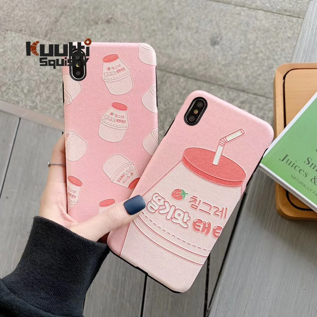 Kuutti Squishy Cute Pink Milk Drinking Bottle Printing Korean Style Girls Phone Cases for iPhone 6 6s 7 8 Plus X XR XS Max Cover
Kuutti Squishy Cute Pink Milk Drinking Bottle Printing Korean Style Girls Phone Cases for iPhone 6 6s 7 8 Plus X XR XS Max Cover