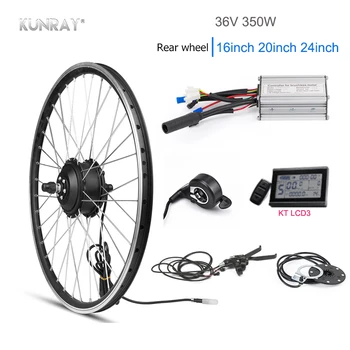 KUNRAY 36V 350W Electric Bicycle Conversion Kit 16" 20" 24" Rear Motor Wheel Brushless Gear Hub Motor KT BLDC Controller LED LCD
KUNRAY 36V 350W Electric Bicycle Conversion Kit 16" 20" 24" Rear Motor Wheel Brushless Gear Hub Motor KT BLDC Controller LED LCD