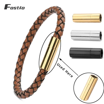 Fostfo 2pcs/lot Cylinder Tube Gold Strong Magnetic Clasp Fasten Necklace Jewelry Findings For Men Leather Bracelet Making
Fostfo 2pcs/lot Cylinder Tube Gold Strong Magnetic Clasp Fasten Necklace Jewelry Findings For Men Leather Bracelet Making