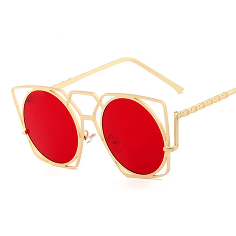 SO&EI New Retro Ladies Candy Color Faded Lens Glasses Fashion Hollow Metal Frame Female Cat Eye Sunglasses
SO&EI New Retro Ladies Candy Color Faded Lens Glasses Fashion Hollow Metal Frame Female Cat Eye Sunglasses