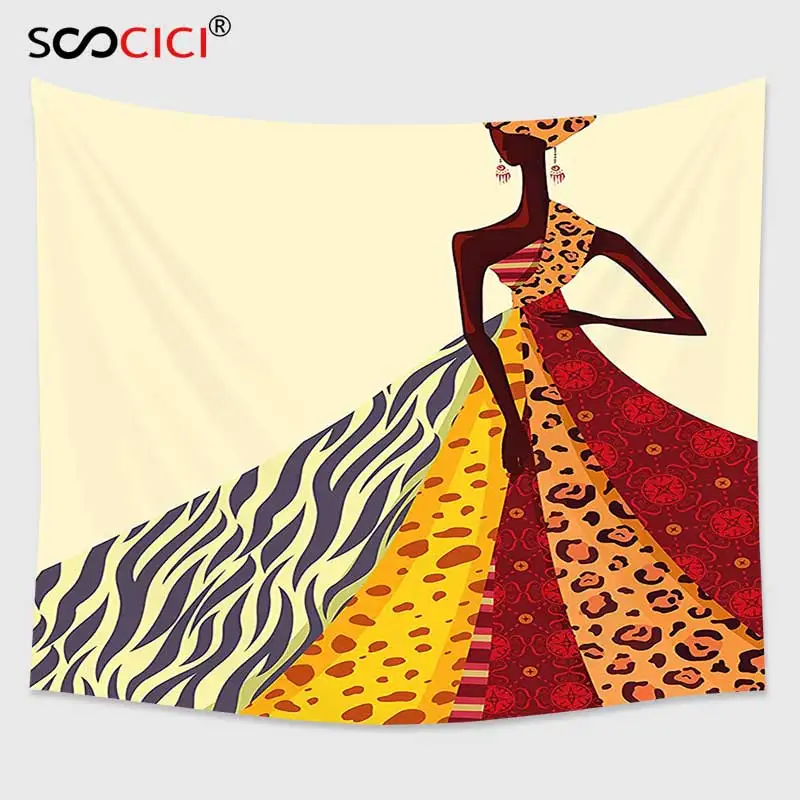 Cutom Tapestry Wall Hanging,African Decor African Girl Posing with a Dress of Different Design Patterned Image Multicolor
Cutom Tapestry Wall Hanging,African Decor African Girl Posing with a Dress of Different Design Patterned Image Multicolor
