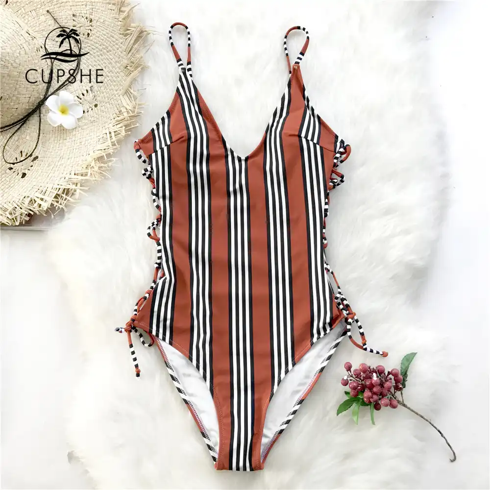 cupshe orange one piece