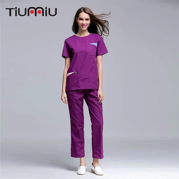 2018 High Quality Women Nurse Doctor Medical Scrub Clothes Summer Short Sleeve Open Shoulder Round Neck Hospital Uniforms XS-2XL
2018 High Quality Women Nurse Doctor Medical Scrub Clothes Summer Short Sleeve Open Shoulder Round Neck Hospital Uniforms XS-2XL