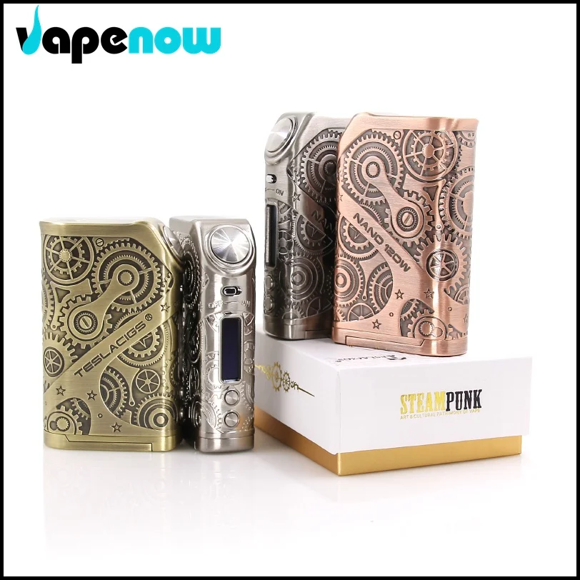 Original Tesla Nano 120W Box Mod Electronic Cigarette TC Box Mod Steampunk style VW/TC/TCR mode Teslacigs Nano Box
Original Tesla Nano 120W Box Mod Electronic Cigarette TC Box Mod Steampunk style VW/TC/TCR mode Teslacigs Nano Box
