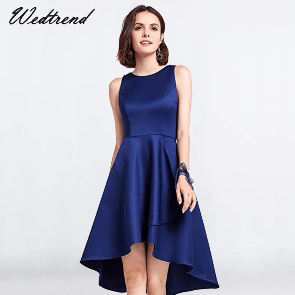 Wedtrend New Arrival Deep Blue Cocktail Dresses vestido de graduacion 2019 largo Two Style Satin Woman Homecoming Dress
Wedtrend New Arrival Deep Blue Cocktail Dresses vestido de graduacion 2019 largo Two Style Satin Woman Homecoming Dress