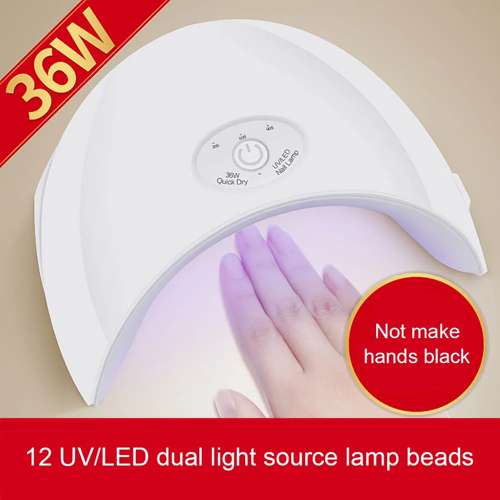 High Quality 36W 12 LEDs Nail Dryer Light USB Rechargeable Curing Gel Polish UV Lamp Nails Art Manicure Tools
High Quality 36W 12 LEDs Nail Dryer Light USB Rechargeable Curing Gel Polish UV Lamp Nails Art Manicure Tools