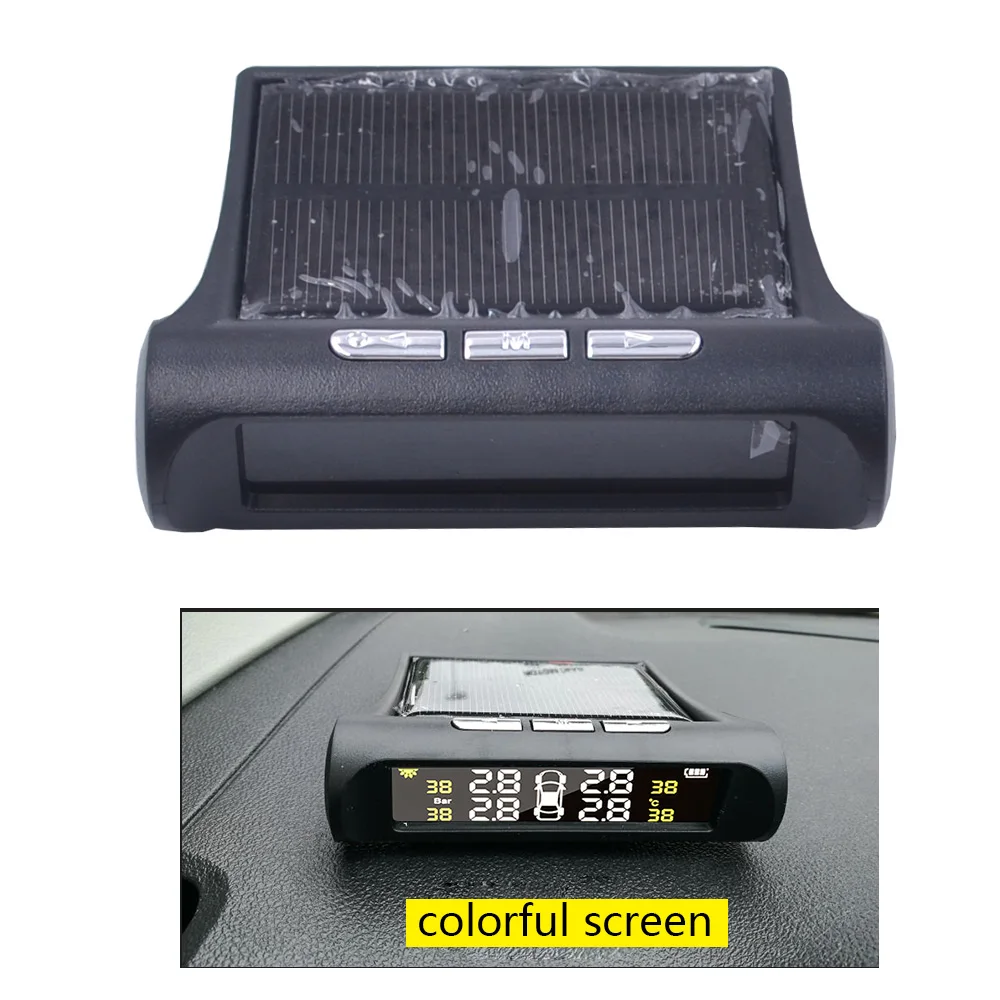 Car TPMS Tire Pressure Monitor Alarm System Solar Power LCD Display 4 Wheel Internal External Tyre Sensor Car Security Detection
Car TPMS Tire Pressure Monitor Alarm System Solar Power LCD Display 4 Wheel Internal External Tyre Sensor Car Security Detection
