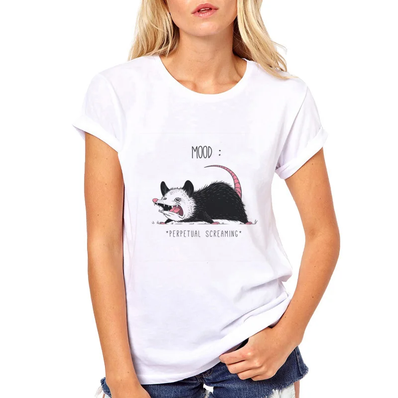 2019 New T shirt Women Mood Possum Print Women Tshirt O-Neck Funny T-Shirt Summer Fashion Lady Tops Harajuku Tee shirt
2019 New T shirt Women Mood Possum Print Women Tshirt O-Neck Funny T-Shirt Summer Fashion Lady Tops Harajuku Tee shirt
