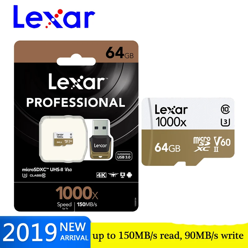 Lexar micro sd memory card 32GB 64GB 128GB 256GB 512GB SDXC/SDHC UHS-II 150M 90M U3 V10 4K Microsd Flash TF Card free shipping
Lexar micro sd memory card 32GB 64GB 128GB 256GB 512GB SDXC/SDHC UHS-II 150M 90M U3 V10 4K Microsd Flash TF Card free shipping
