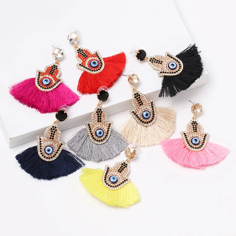 HIYONG Bohemia Dangle Drop Earrings Fan Shaped Cotton Handmade Tassels Fringed Earrings Ethnic Jewelry For Women
HIYONG Bohemia Dangle Drop Earrings Fan Shaped Cotton Handmade Tassels Fringed Earrings Ethnic Jewelry For Women