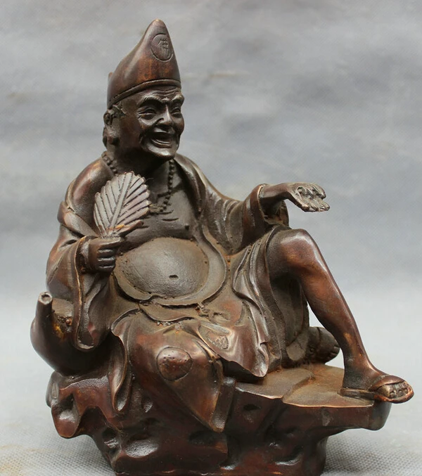 song voge gem S2766 8" Chinese Bronze Gourd Fo JiGong ChaiGong Hold Fan Buddha Arhat Monk Statue
song voge gem S2766 8" Chinese Bronze Gourd Fo JiGong ChaiGong Hold Fan Buddha Arhat Monk Statue