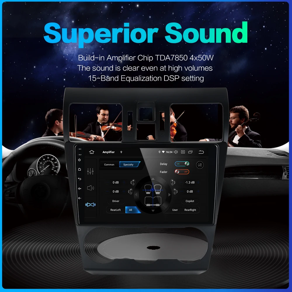 Автомобильное радио Dasaita 1 din Android 9 0 для Subaru WRX 2013 2014 2015 USB MP3 &quotIPS мультисенсорный